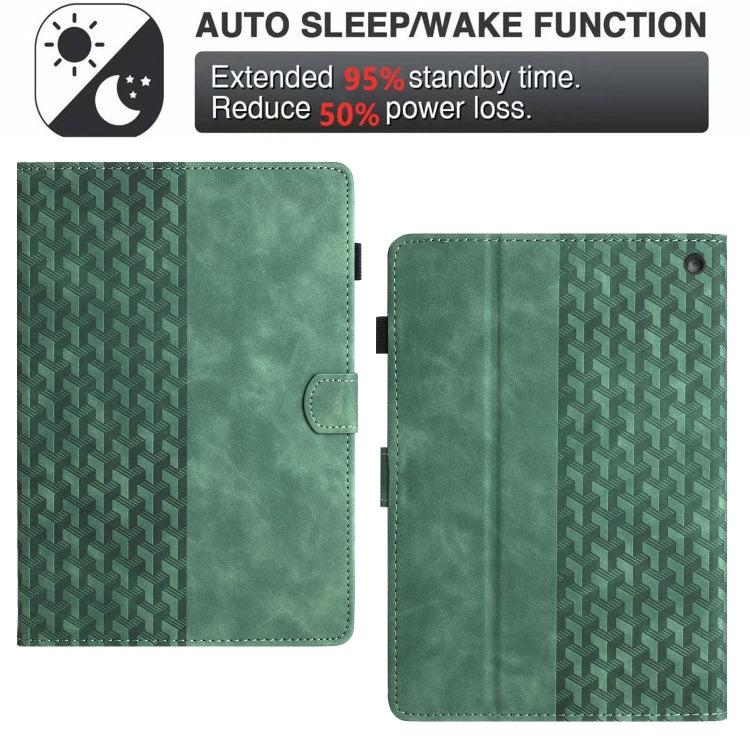 For Amazon Fire HD10 2023/2021 Building Blocks Embossed Leather Smart Tablet Case