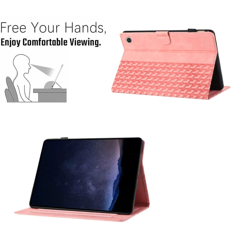 For Amazon Fire Max 11 Building Blocks Embossed Leather Smart Tablet Case