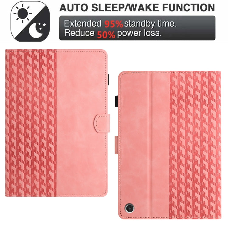 For Amazon Fire Max 11 Building Blocks Embossed Leather Smart Tablet Case