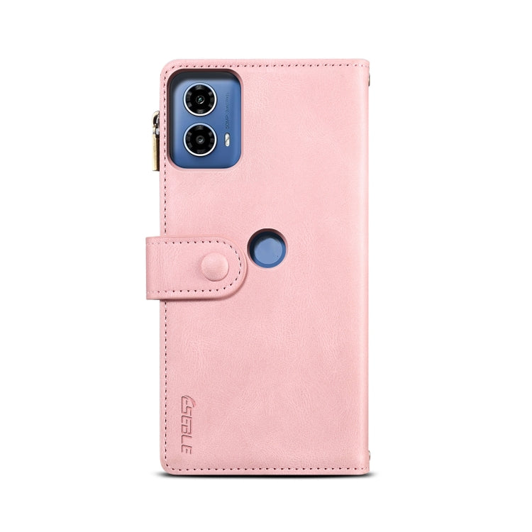 For Motorola Moto G34 ESEBLE Retro Frosted RFID Leather Phone Case