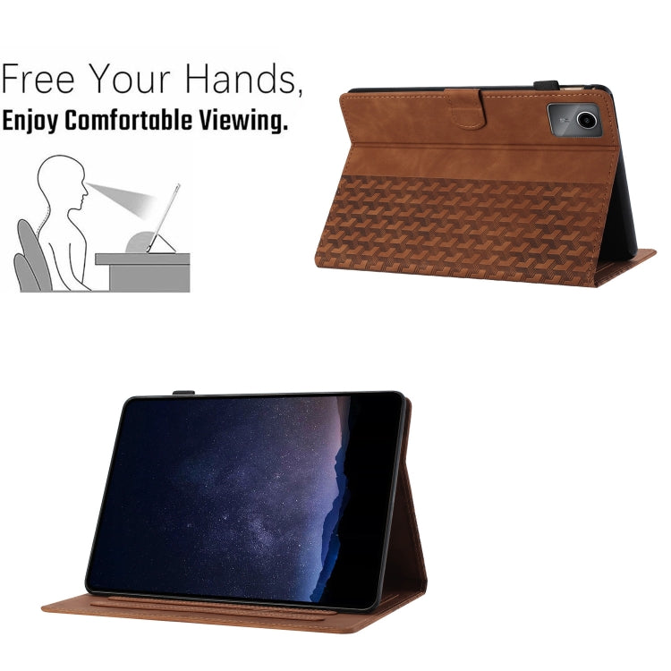 For Lenovo Tab M11/Xiaoxin Pad 11 2024 Building Blocks Embossed Leather Smart Tablet Case