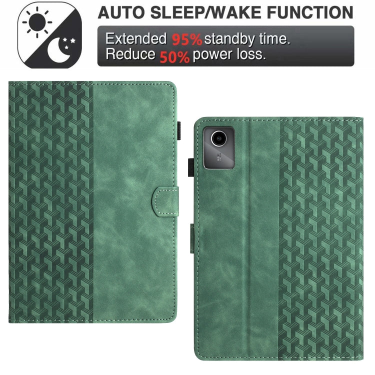 For Lenovo Tab M11/Xiaoxin Pad 11 2024 Building Blocks Embossed Leather Smart Tablet Case