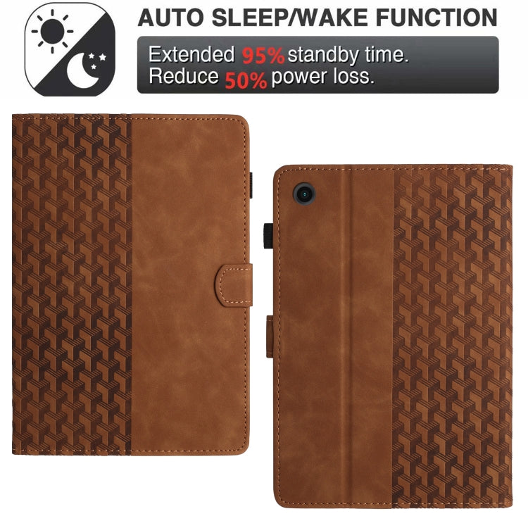 For Lenovo Tab M10 3rd Gen Building Blocks Embossed Leather Smart Tablet Case