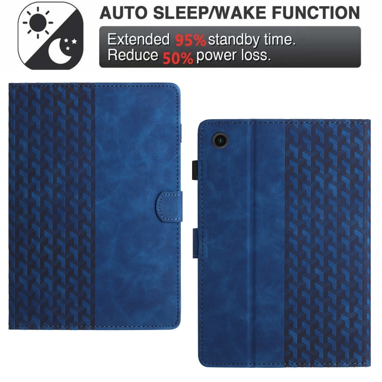For Lenovo Tab M10 3rd Gen Building Blocks Embossed Leather Smart Tablet Case