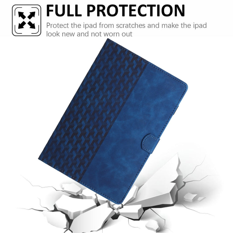 For Lenovo Tab M10 Plus Building Blocks Embossed Leather Smart Tablet Case