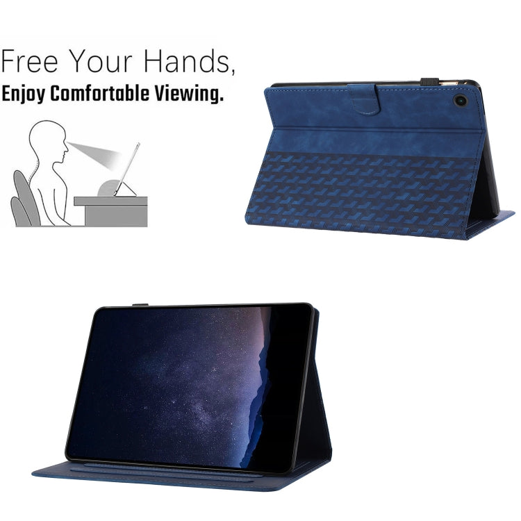 For Lenovo Tab M10 Plus Building Blocks Embossed Leather Smart Tablet Case
