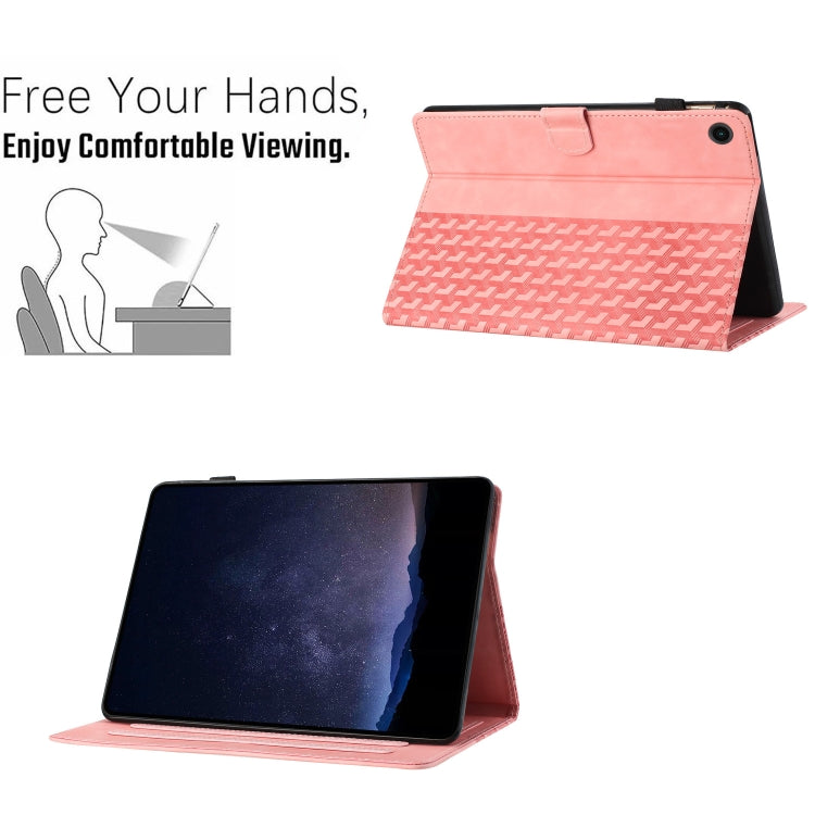 For Lenovo Tab M10 Plus Building Blocks Embossed Leather Smart Tablet Case