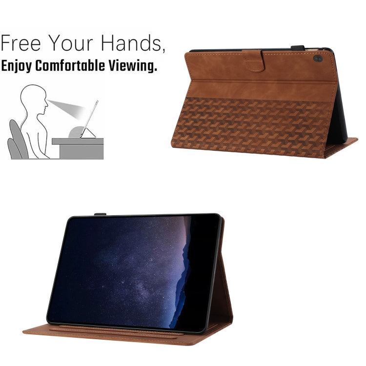 For Lenovo Tab M10 Building Blocks Embossed Leather Smart Tablet Case