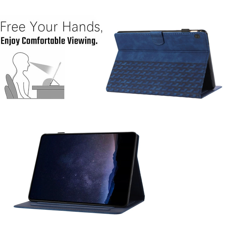For Lenovo Tab M10 Building Blocks Embossed Leather Smart Tablet Case