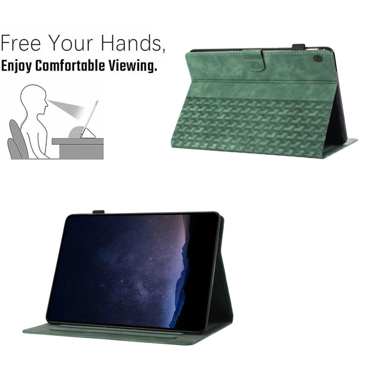 For Lenovo Tab M10 Building Blocks Embossed Leather Smart Tablet Case