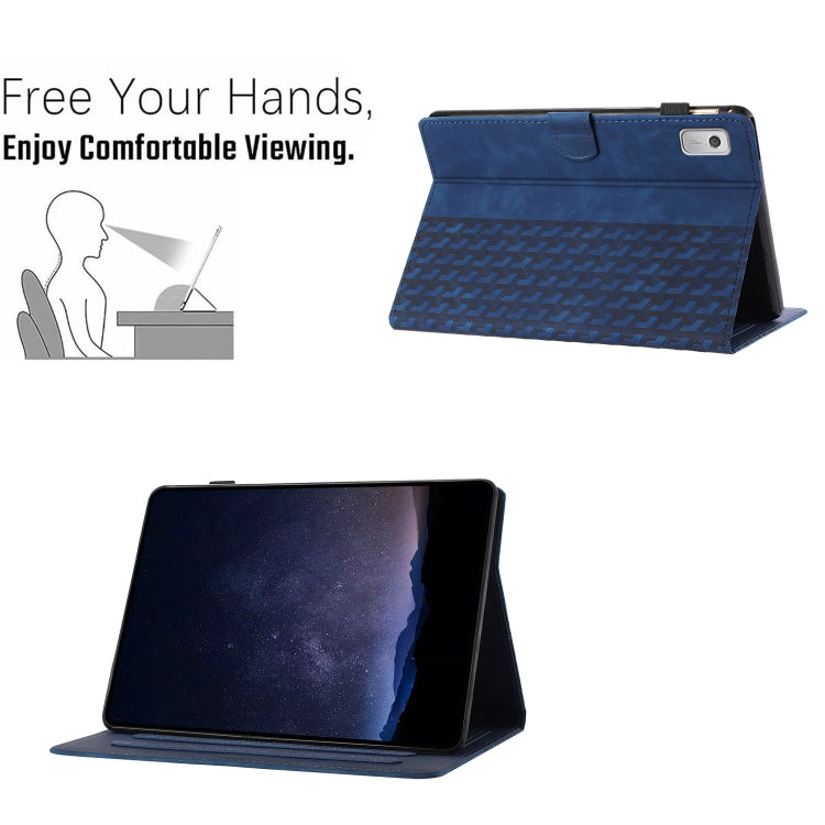 For Lenovo Tab P11 Gen 2 Building Blocks Embossed Leather Smart Tablet Case
