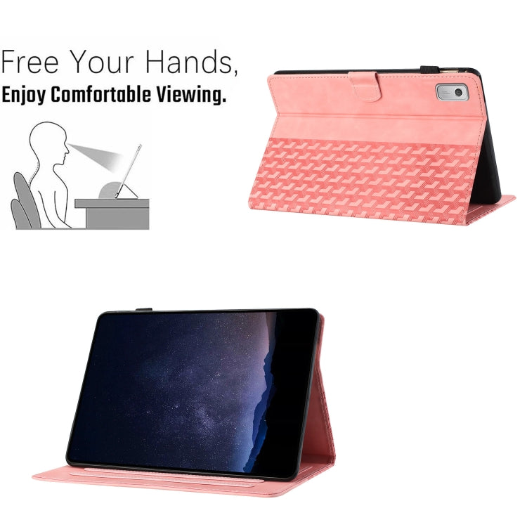 For Lenovo Tab P11 Gen 2 Building Blocks Embossed Leather Smart Tablet Case