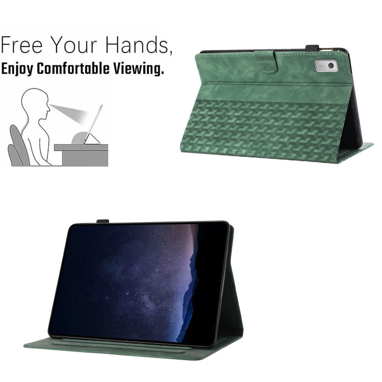 For Lenovo Tab P11 Gen 2 Building Blocks Embossed Leather Smart Tablet Case