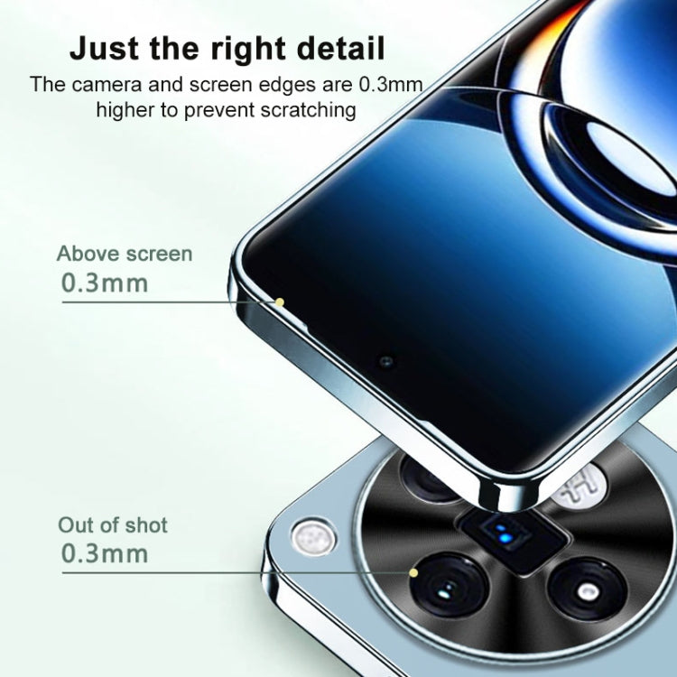 For OPPO Reno10 Pro+ AG Frosted Electroplating Acrylic Phone Case