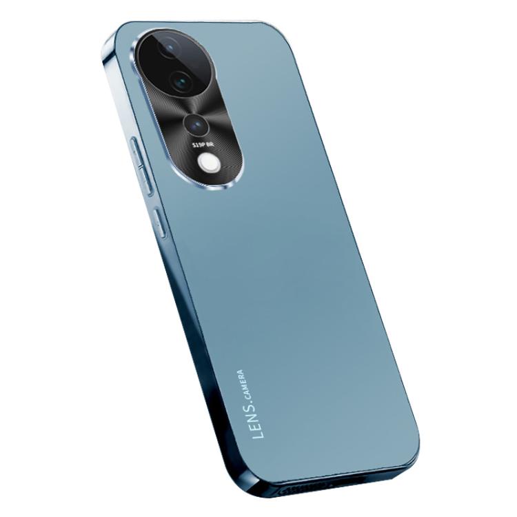 For vivo V40 Pro AG Frosted Electroplating Acrylic Phone Case
