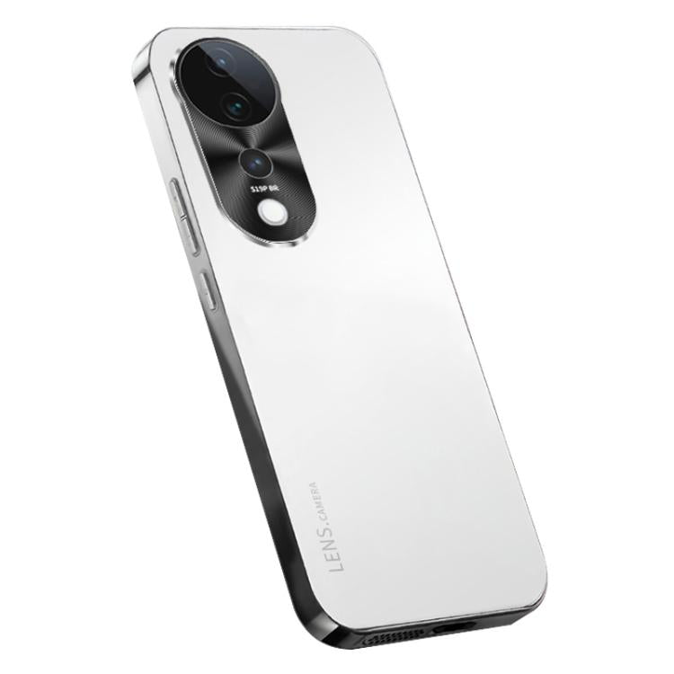 For vivo V40 Pro AG Frosted Electroplating Acrylic Phone Case