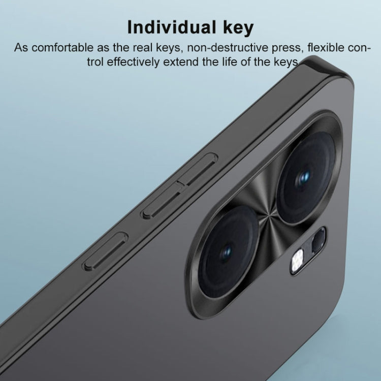 For vivo V40 AG Frosted Electroplating Acrylic Phone Case