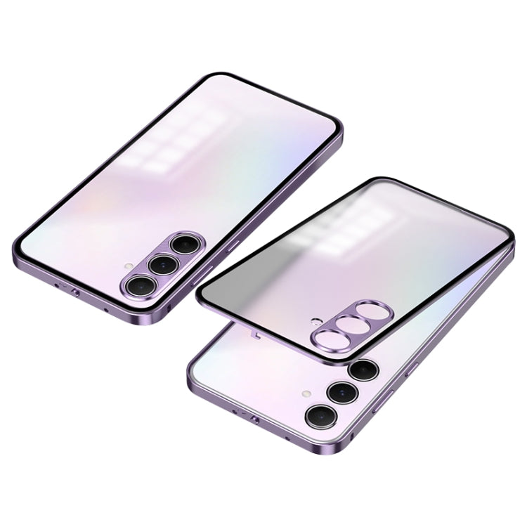 For Samsung Galaxy A25 Snap Buckle Metal Frame Frosted Phone Case