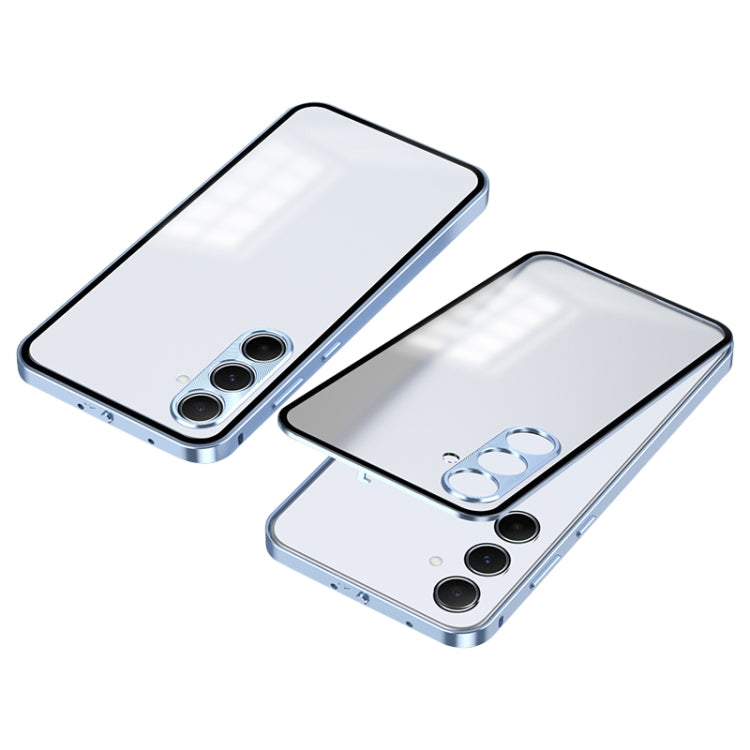 For Samsung Galaxy A25 Snap Buckle Metal Frame Frosted Phone Case