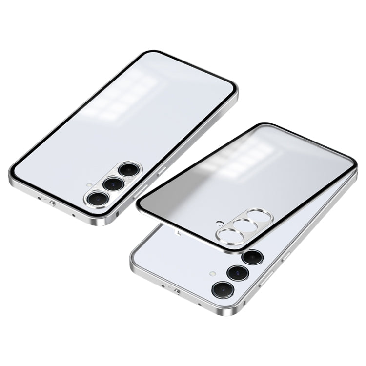 For Samsung Galaxy A25 Snap Buckle Metal Frame Frosted Phone Case