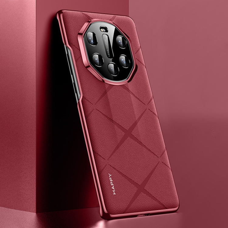 For Huawei Mate 40 RS Porsche Design Plain Leather PC Phone Case