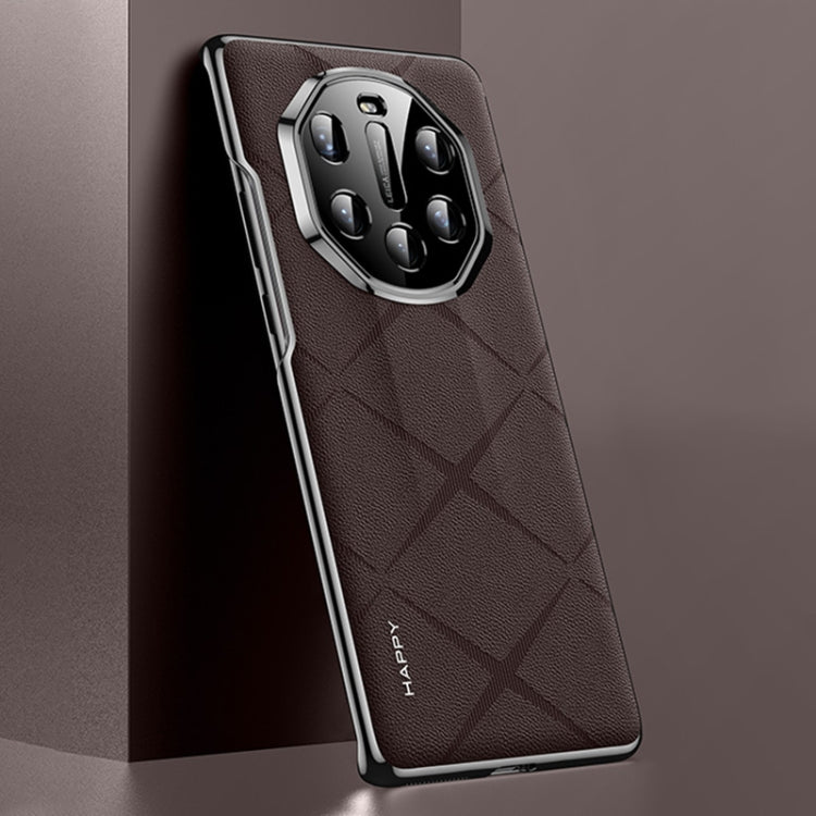 For Huawei Mate 40 RS Porsche Design Plain Leather PC Phone Case
