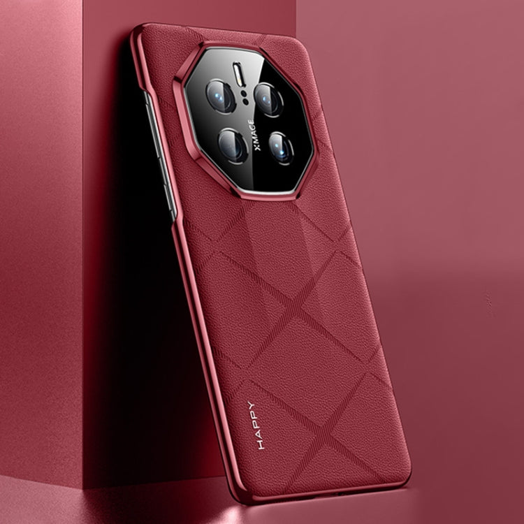 For Huawei Mate 50 RS Porsche Design Plain Leather PC Phone Case