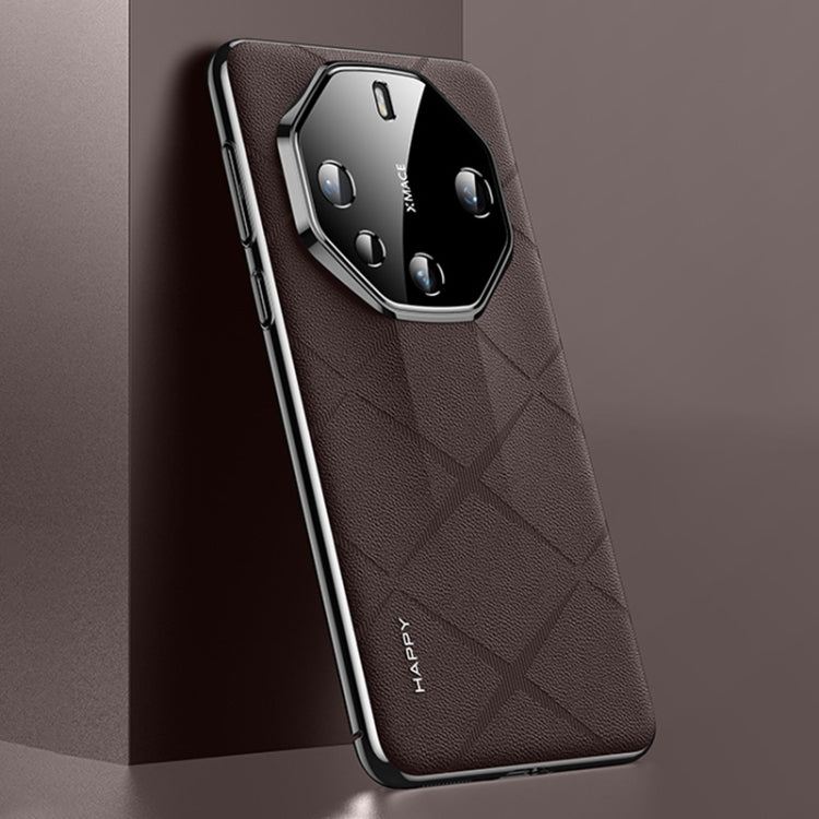 For Huawei Mate 60 RS Ultimate Plain Leather PC Phone Case