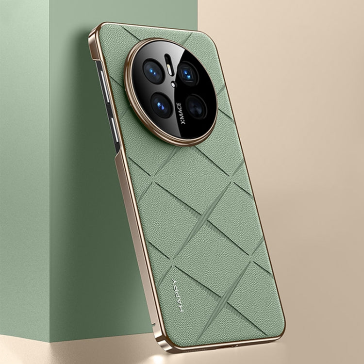 For Huawei Mate 70 Plain Leather PC Phone Case