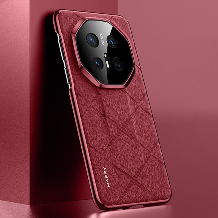 For Huawei Mate 70 RS Ultimate Plain Leather PC Phone Case