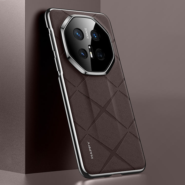 For Huawei Mate 70 RS Ultimate Plain Leather PC Phone Case