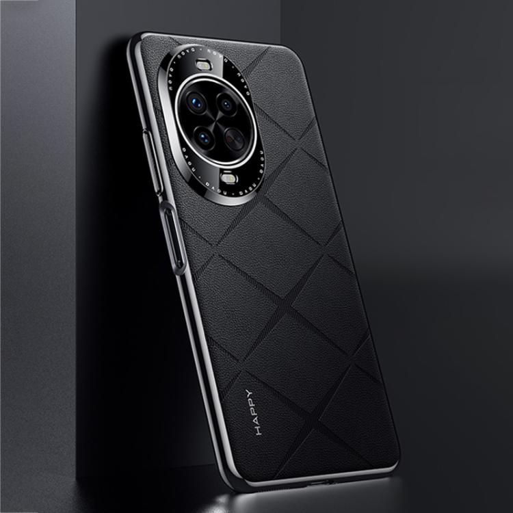 For Huawei nova 14 Plain Leather PC Phone Case