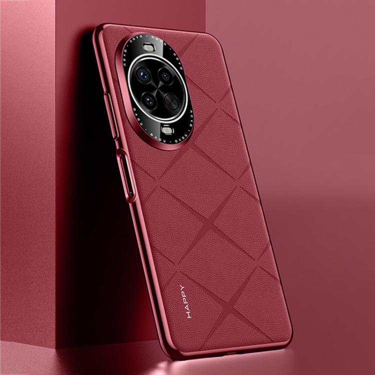For Huawei nova 14 Plain Leather PC Phone Case