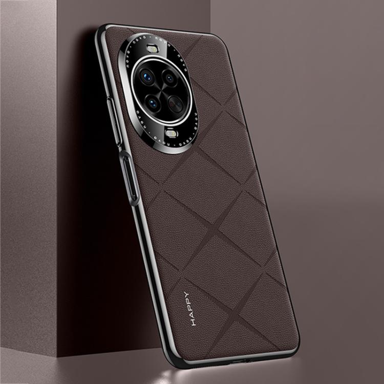 For Huawei nova 14 Pro Plain Leather PC Phone Case