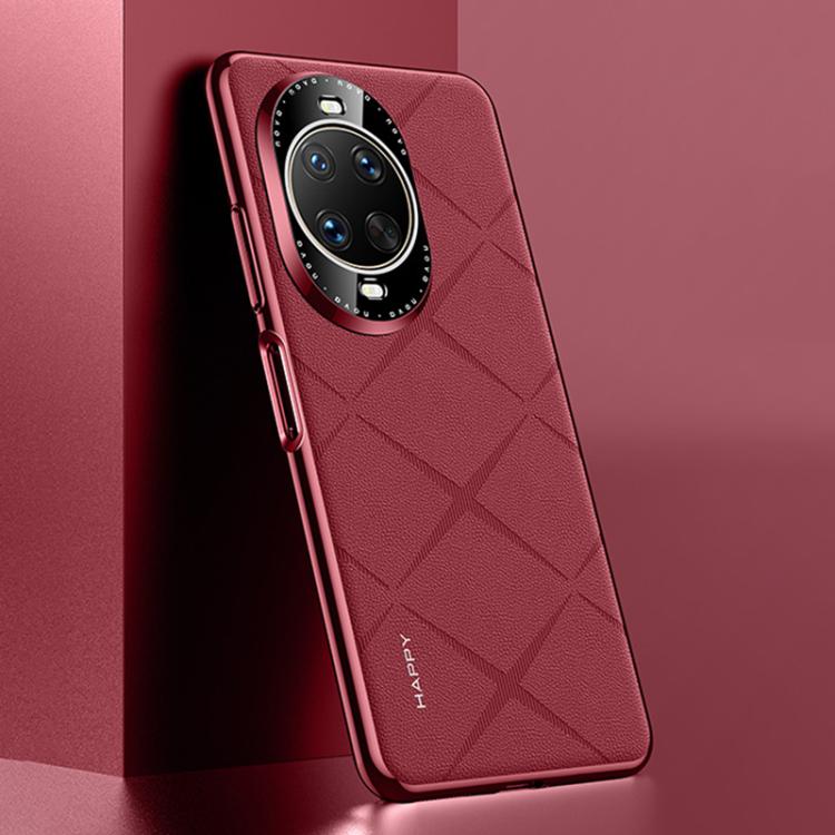 For Huawei nova 14 Ultra Plain Leather PC Phone Case