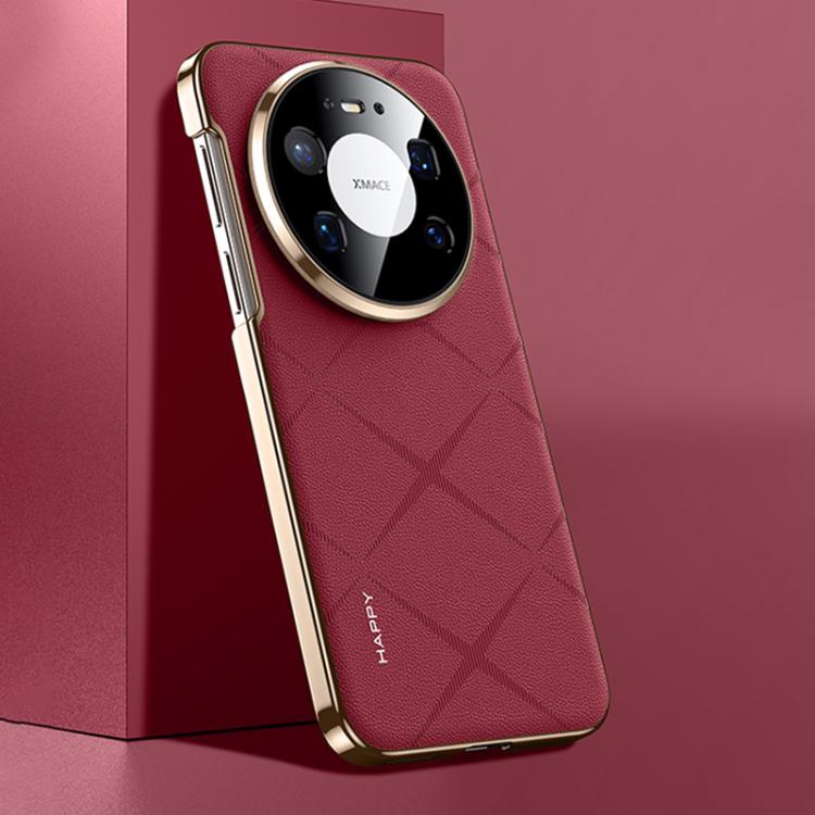 For Huawei Mate 80 Pro Max Plain Leather PC Phone Case