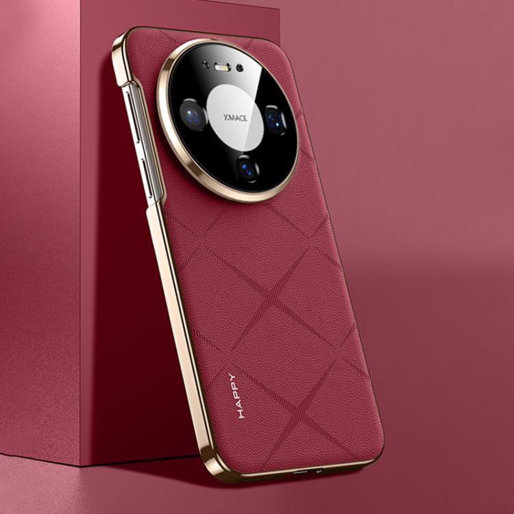 For Huawei Mate 80 Plain Leather PC Phone Case