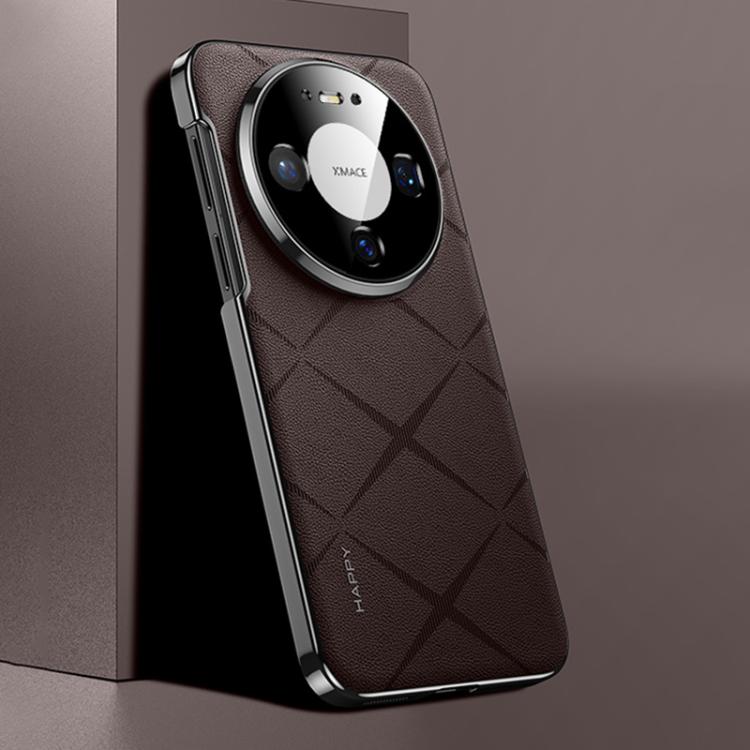 For Huawei Mate 80 Plain Leather PC Phone Case