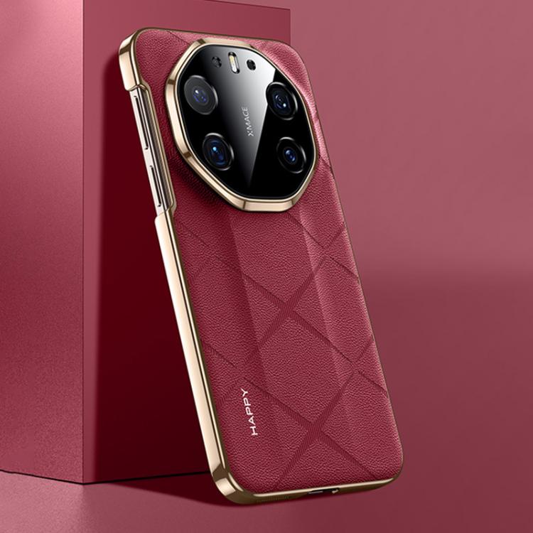 For Huawei Mate 80 RS Ultimate Plain Leather PC Phone Case