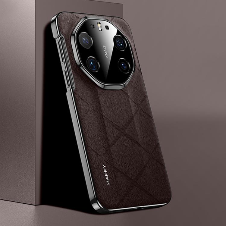 For Huawei Mate 80 RS Ultimate Plain Leather PC Phone Case