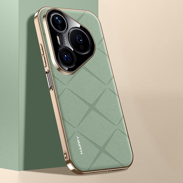 For Huawei Pura 90 Pro Plain Leather PC Phone Case