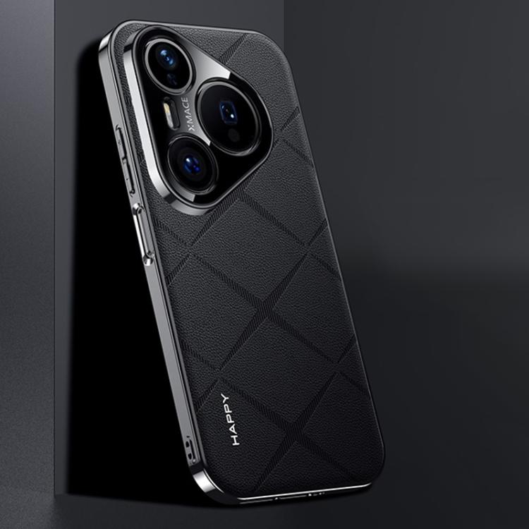 For Huawei Pura 90 Pro Max Plain Leather PC Phone Case