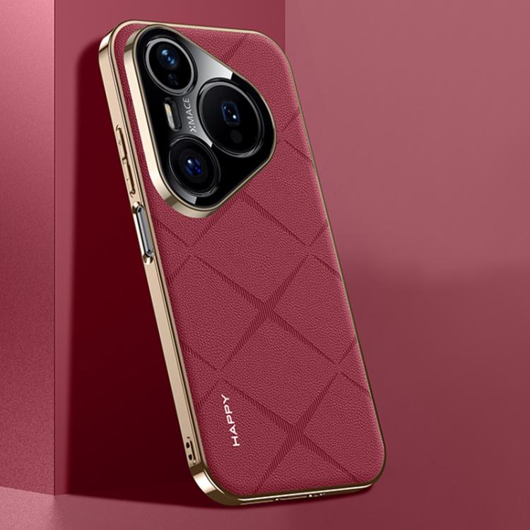 For Huawei Pura 90 Pro Max Plain Leather PC Phone Case