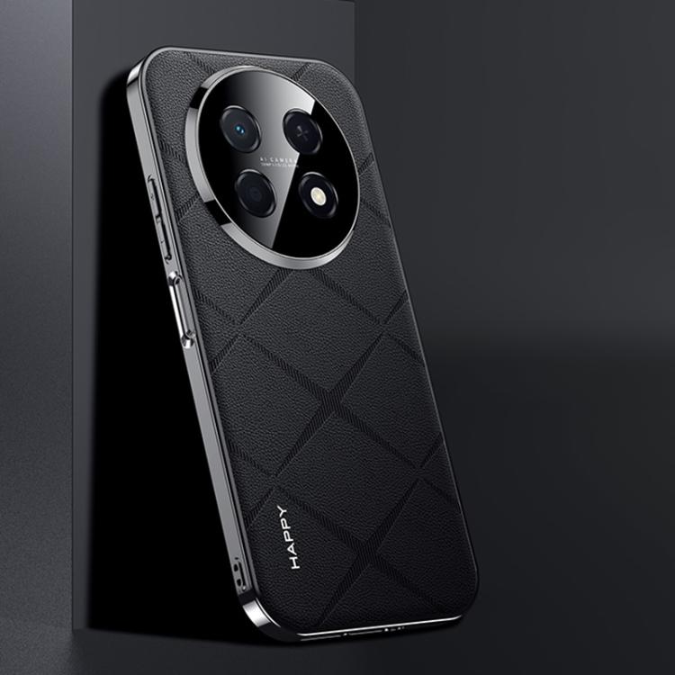 For Huawei Enjoy 90 Pro Max 5G Plain Leather PC Phone Case