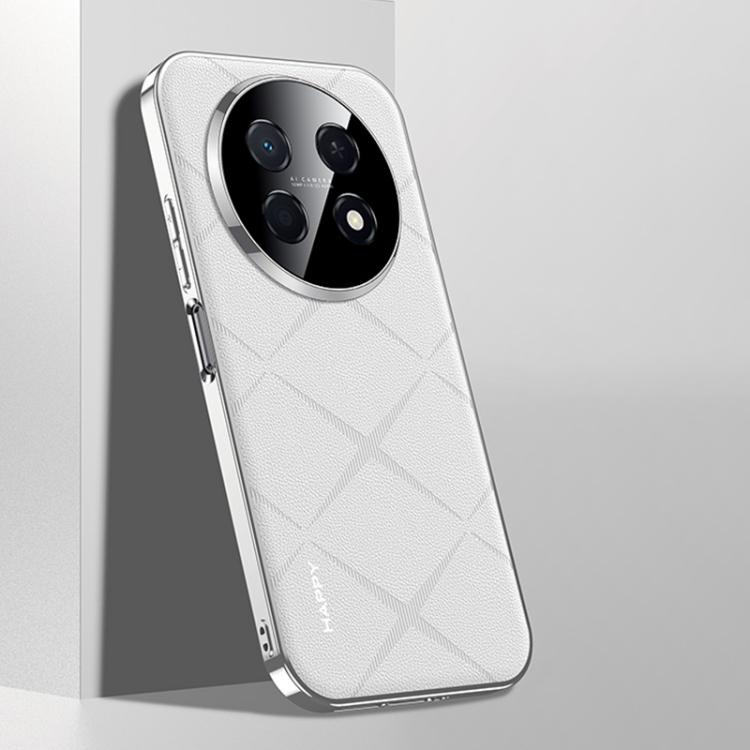 For Huawei Enjoy 90 Pro Max 5G Plain Leather PC Phone Case