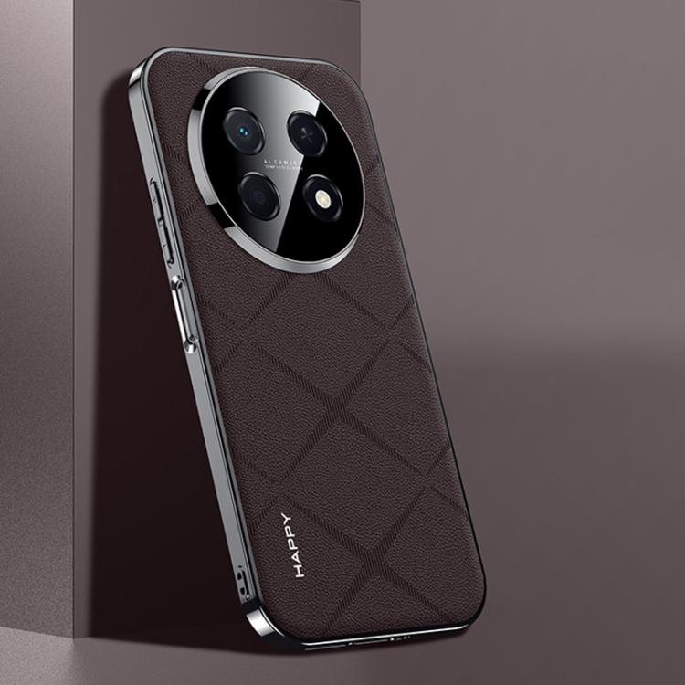 For Huawei Enjoy 90 Pro Max 5G Plain Leather PC Phone Case
