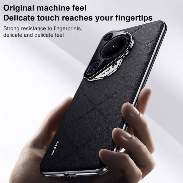For Huawei Pura 70 Ultra Plain Leather PC Phone Case