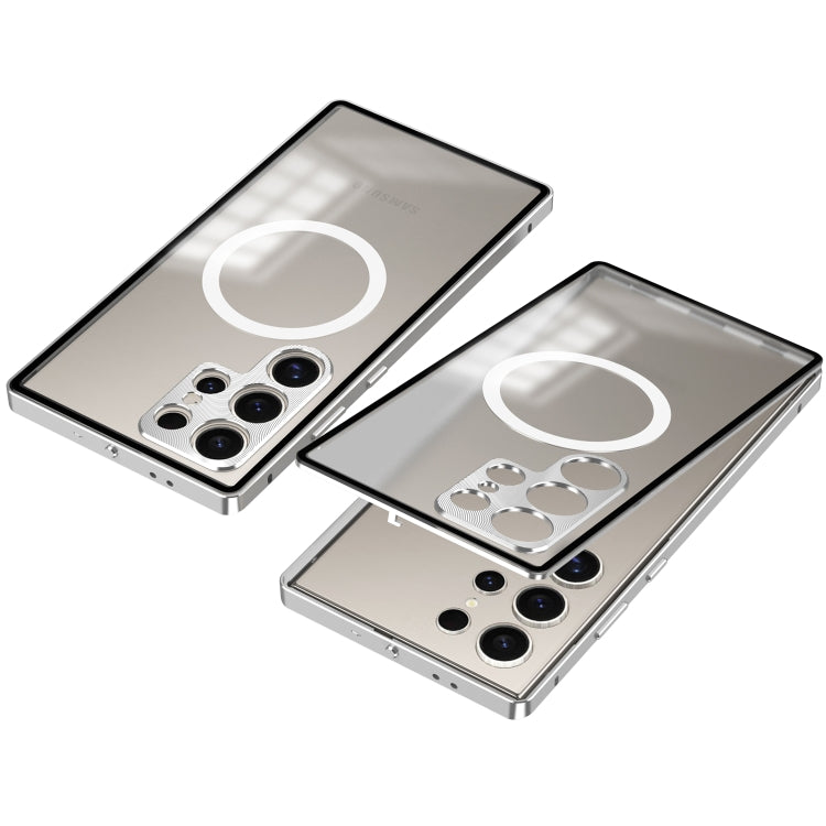 For Samsung Galaxy S24+ 5G Snap Buckle Metal Frame Frosted MagSafe Phone Case