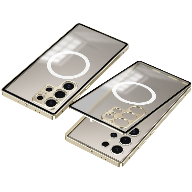 For Samsung Galaxy S24+ 5G Snap Buckle Metal Frame Frosted MagSafe Phone Case