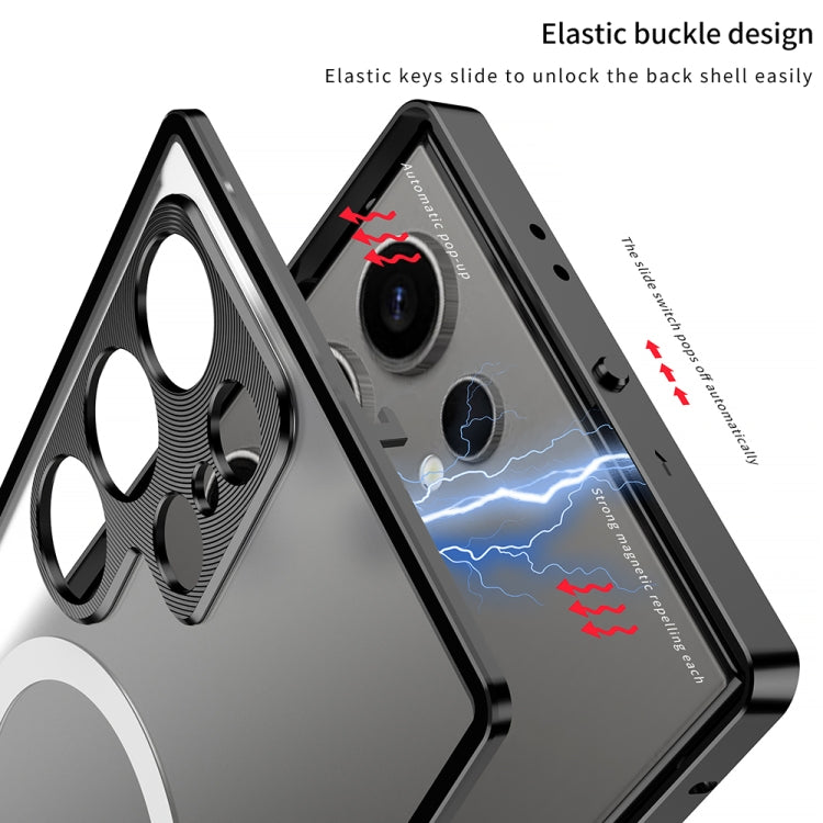 For Samsung Galaxy S24+ 5G Snap Buckle Metal Frame Frosted MagSafe Phone Case